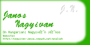 janos nagyivan business card